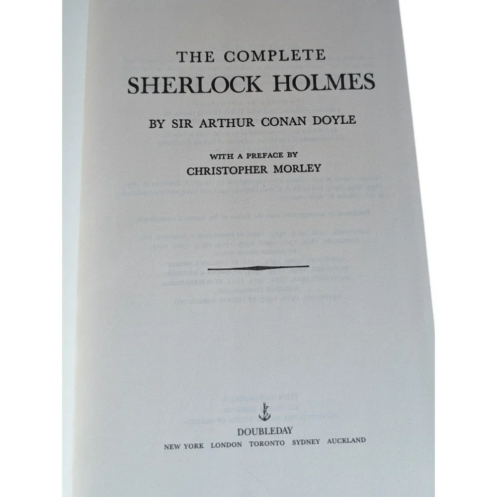 The Complete Sherlock Holmes Sir Arthur Conan Doyle Doubleday Hardcover Book